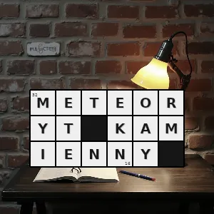 Hasło krzyżówkowe meteoryt w którego skład wchodzą głównie krzemiany magnezu i żelazo - meteoryt kamienny – rozwiązanie, synonimy, podpowiedzi i definicje krzyżówkowe